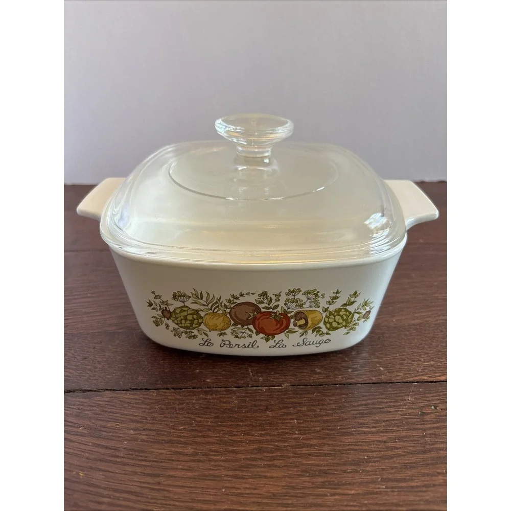 Corning‎ Ware Vintage A1 1/2B Quart Dish With Pyrex Glass Lid Oven Microwave
